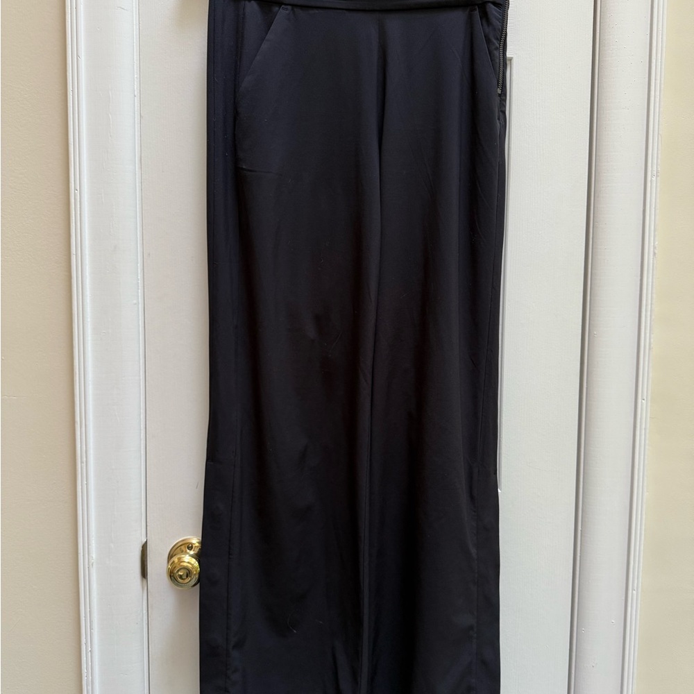 Athleta Black Side zip Wide Leg Trouser